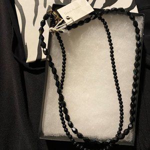 David Aubrey double black bead necklace
